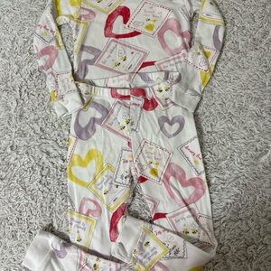 Buttrbees Heart Print Pajama Set